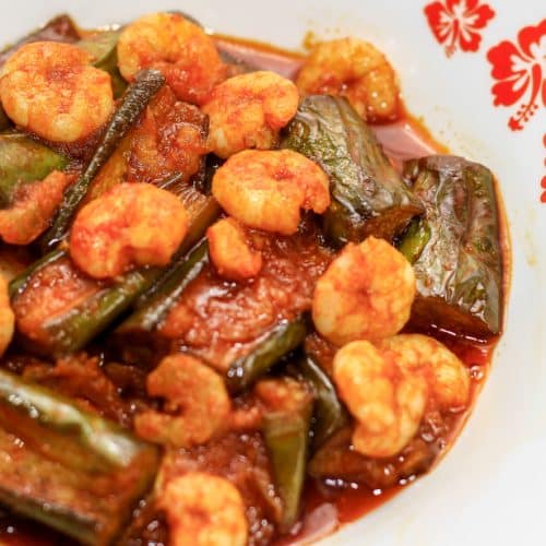 Brinjal Prawn Curry