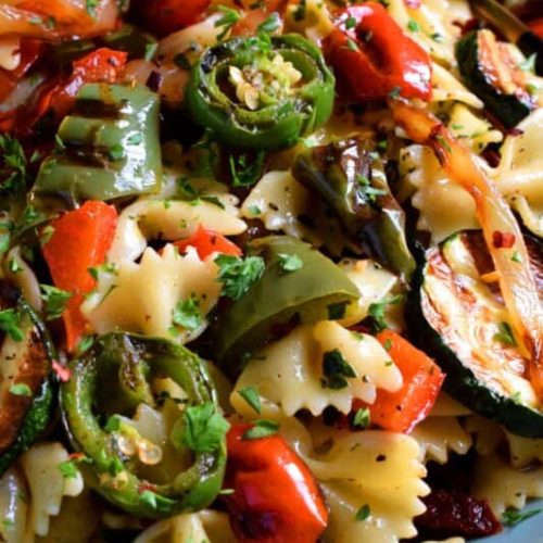 Pasta Salad with Charbroiled Bell Peppers