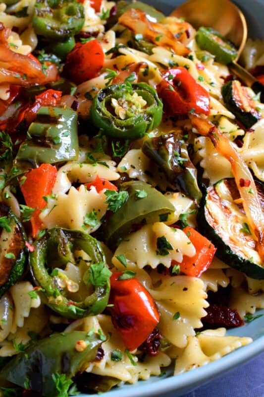 Pasta Salad with Charbroiled Bell Peppers Recipe