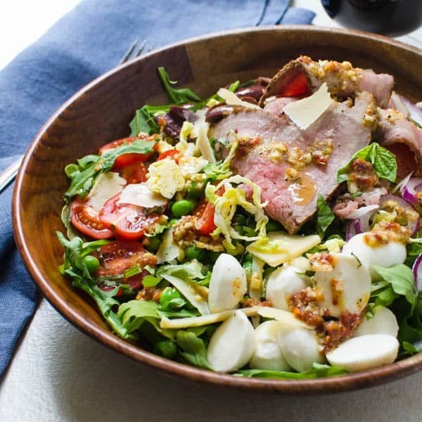 Beef Salad with Soft Brie and Pancetta
