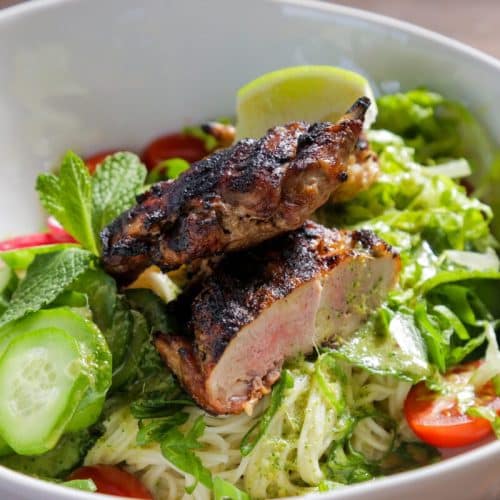 Mediterranean Grilled Quail Salad