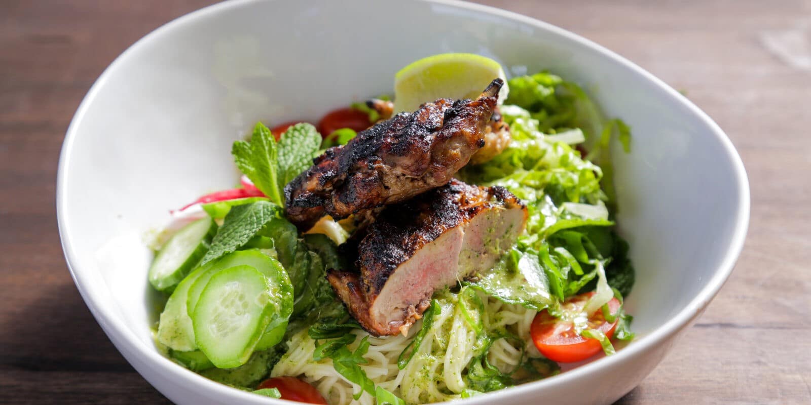 Mediterranean Grilled Quail Salad