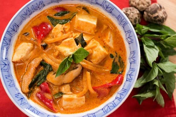 Red Thai Curry with Tofu and Mixed Vegetables