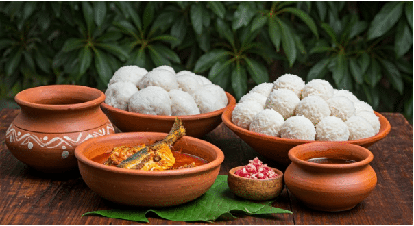 Variety of Assamese staple foods