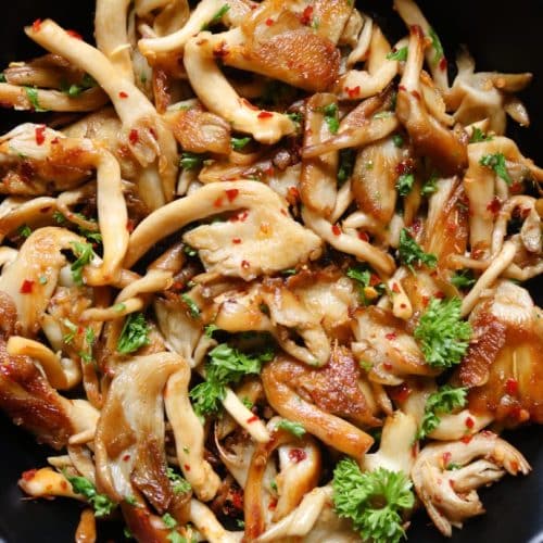 Garlic Soy oyster Mushrooms