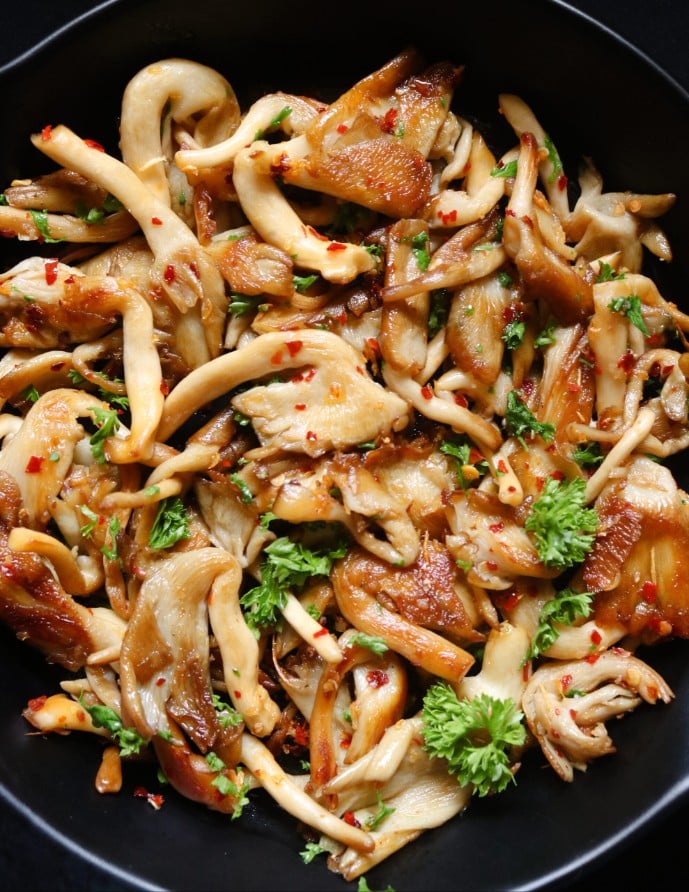 Garlic Soy oyster Mushrooms