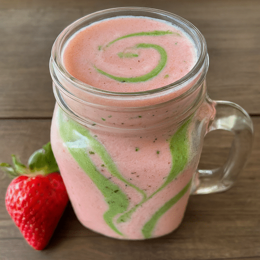 Strawberry and Basil Lassi