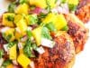 Green Chicken with Mango Salsa