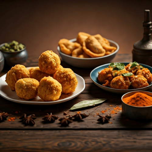 Assortment of Indian appetizers