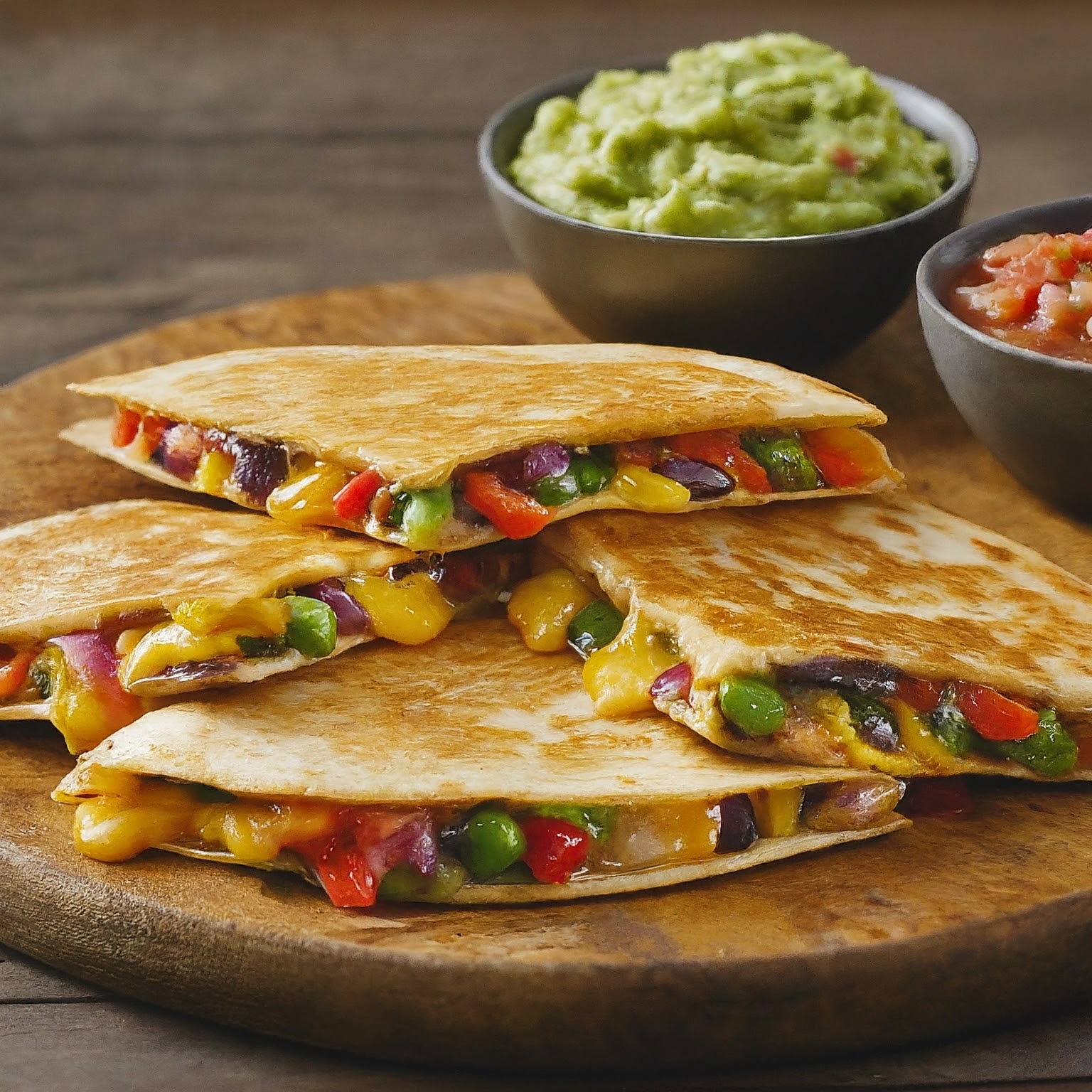 Cheese & veggie quesadillas