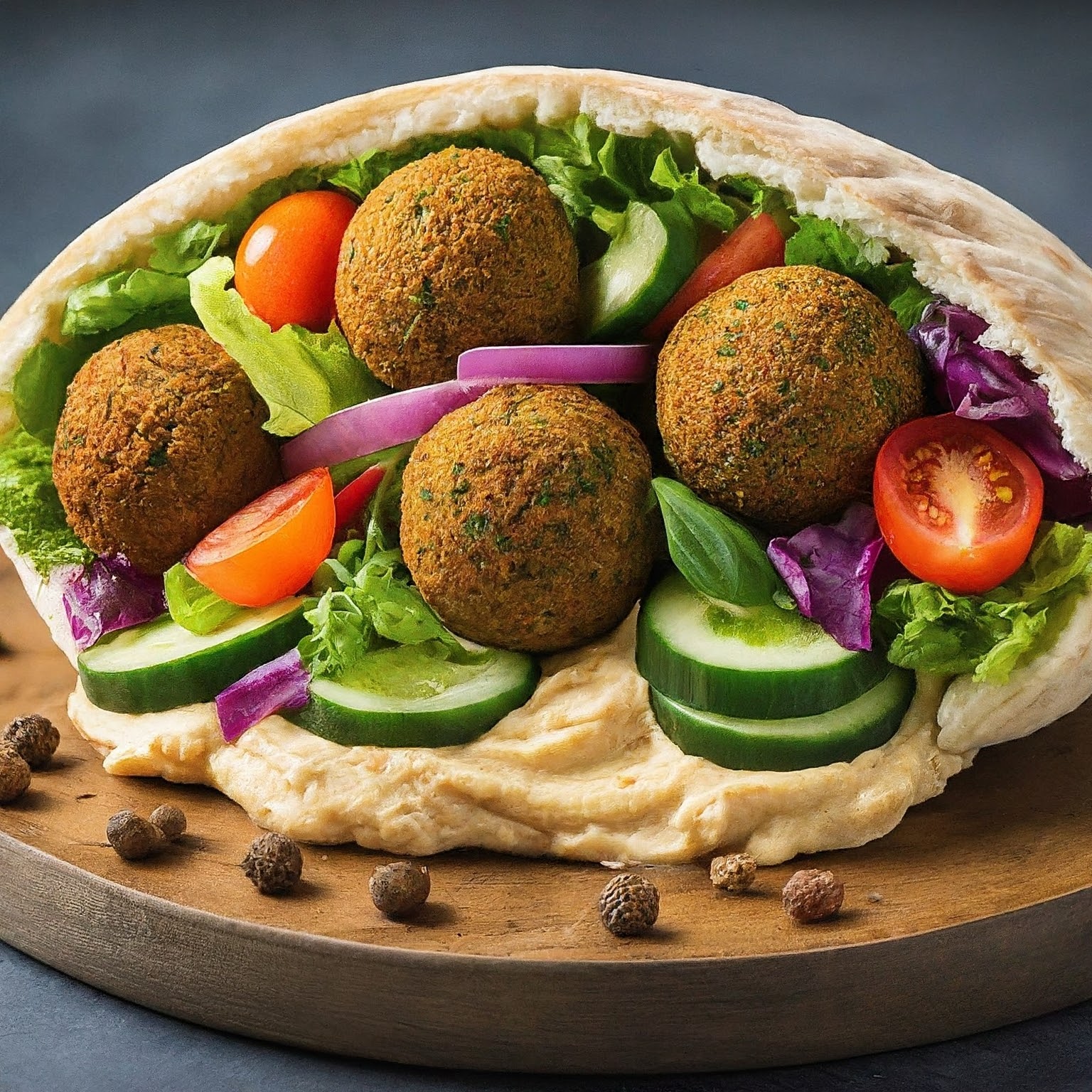 Falafel pita pockets