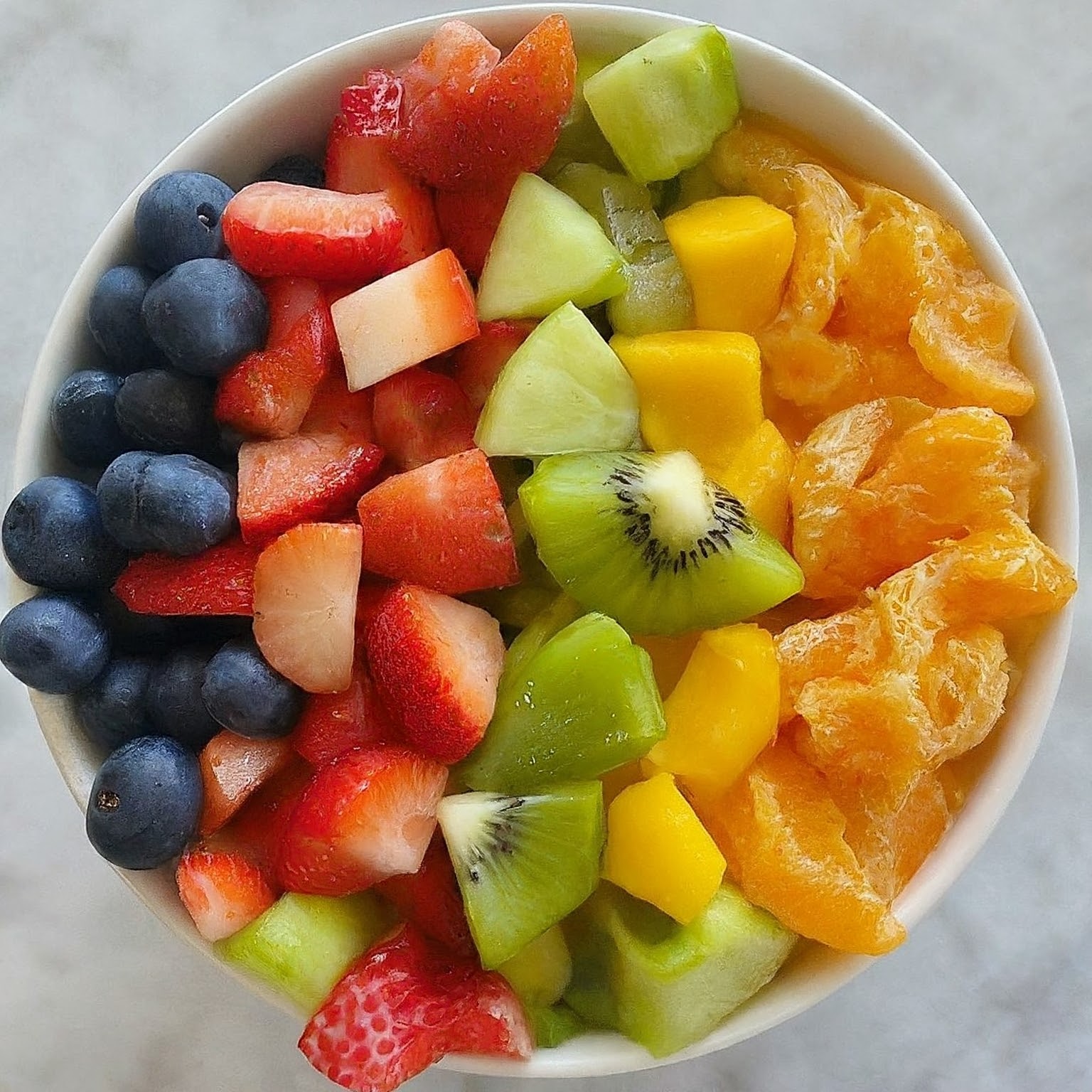 Rainbow fruit salad