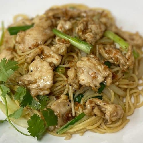 Garlic Noodles with Chicken