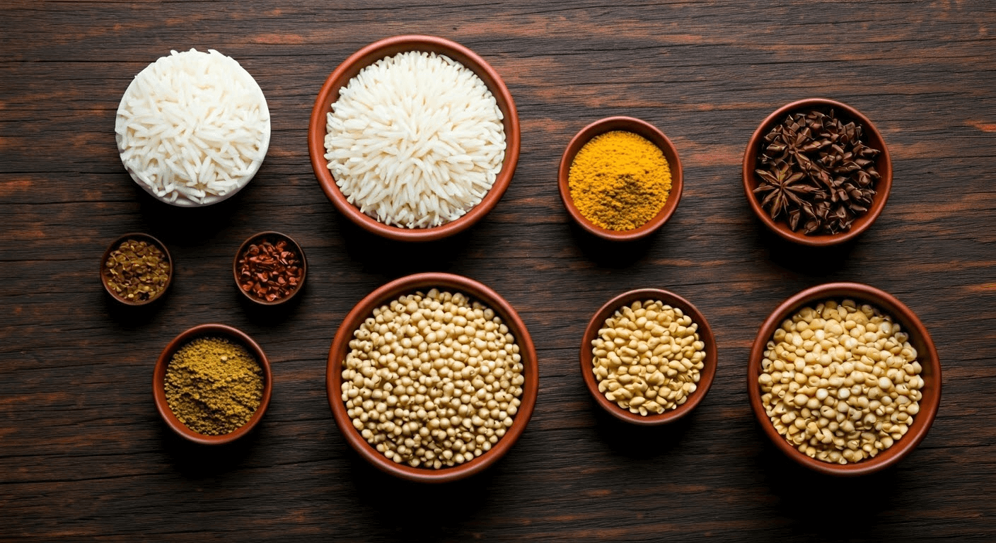 Ingredients for soft idlis