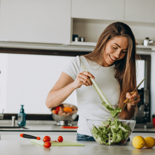 woman cooking