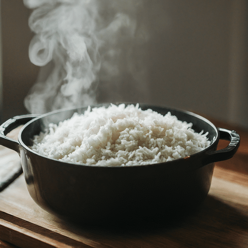 Coconut Rice in a clay bowl