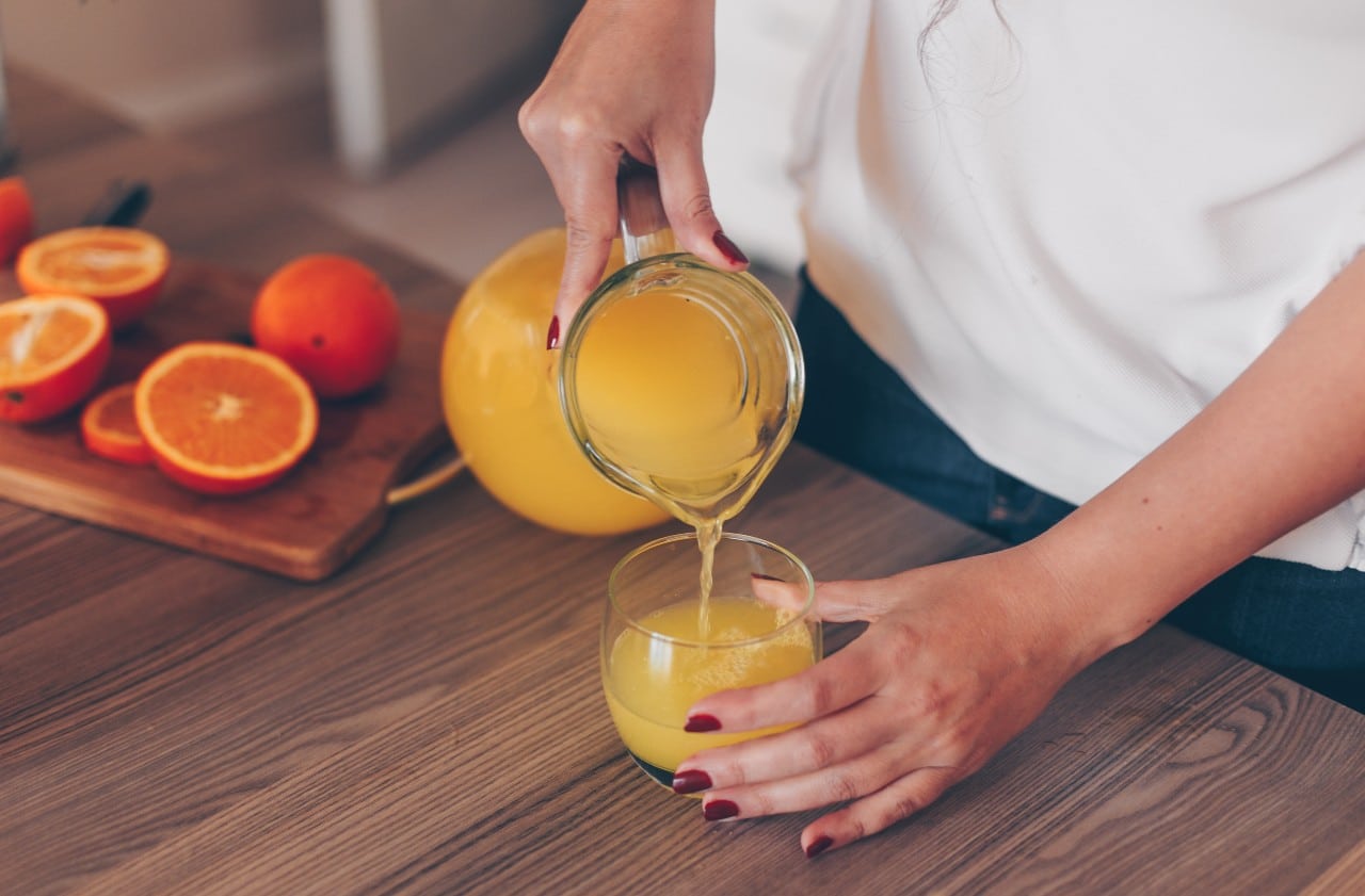 Orange juice in a glass