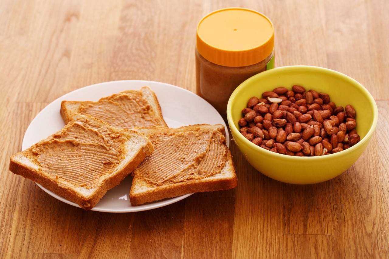 Peanut Butter Toast and Nuts