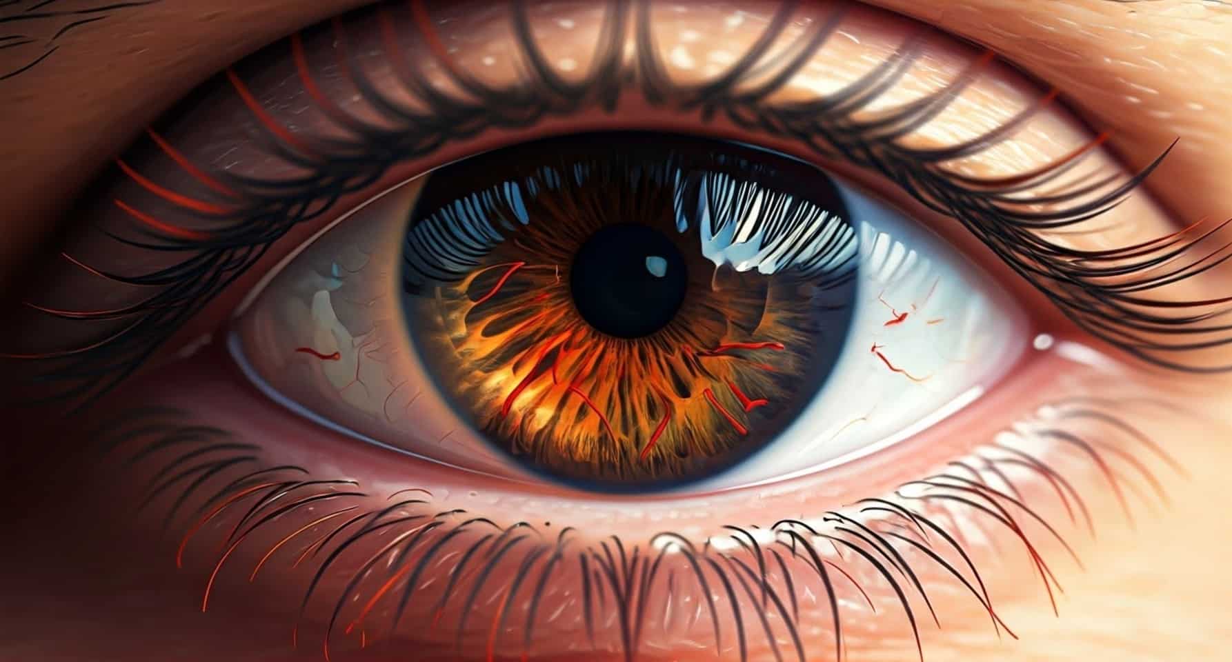 A closeup shot of the human eye