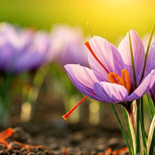 A picture of saffron flower