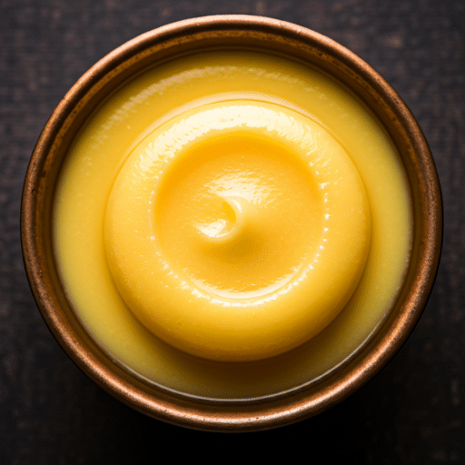 Bowl of clarified butter or ghee