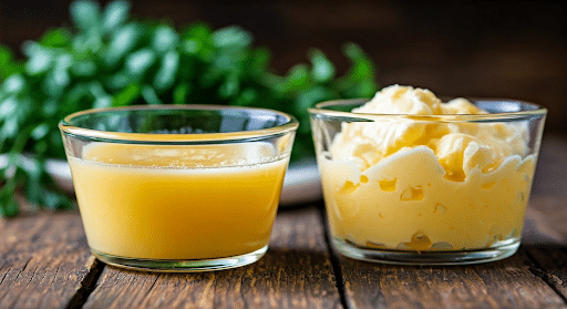 Comparison of ghee and butter 