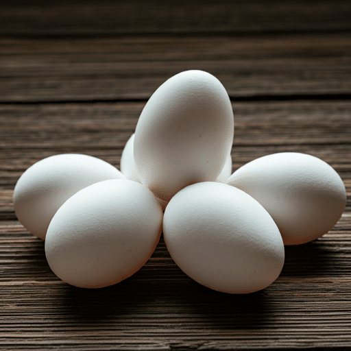 Eggs kept on a table.