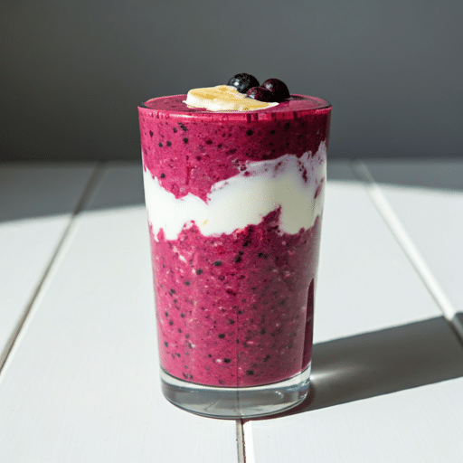 Fruit and Yoghurt Smoothie in a glass