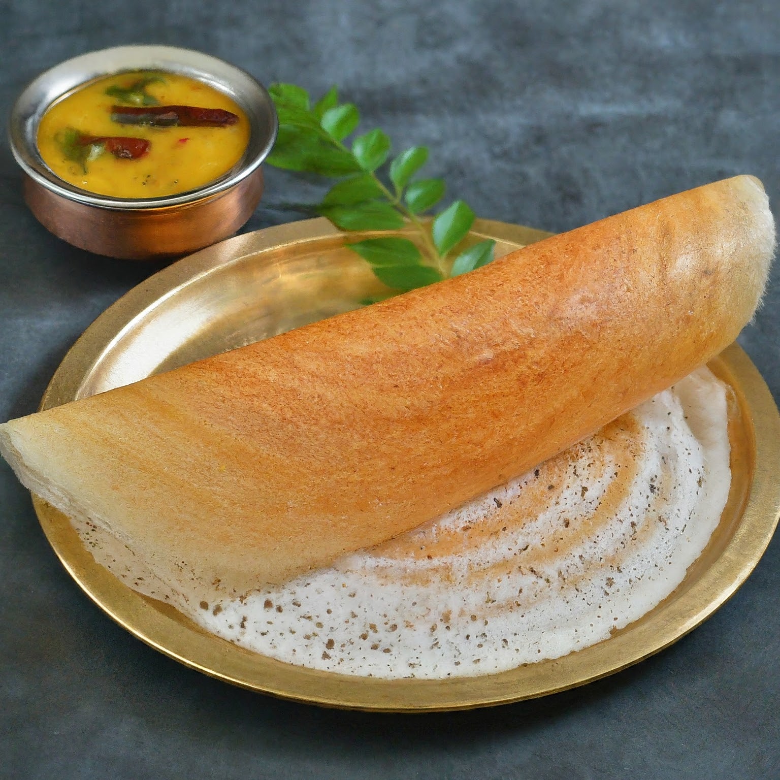 Ghee Roast Dosa With Sambhar