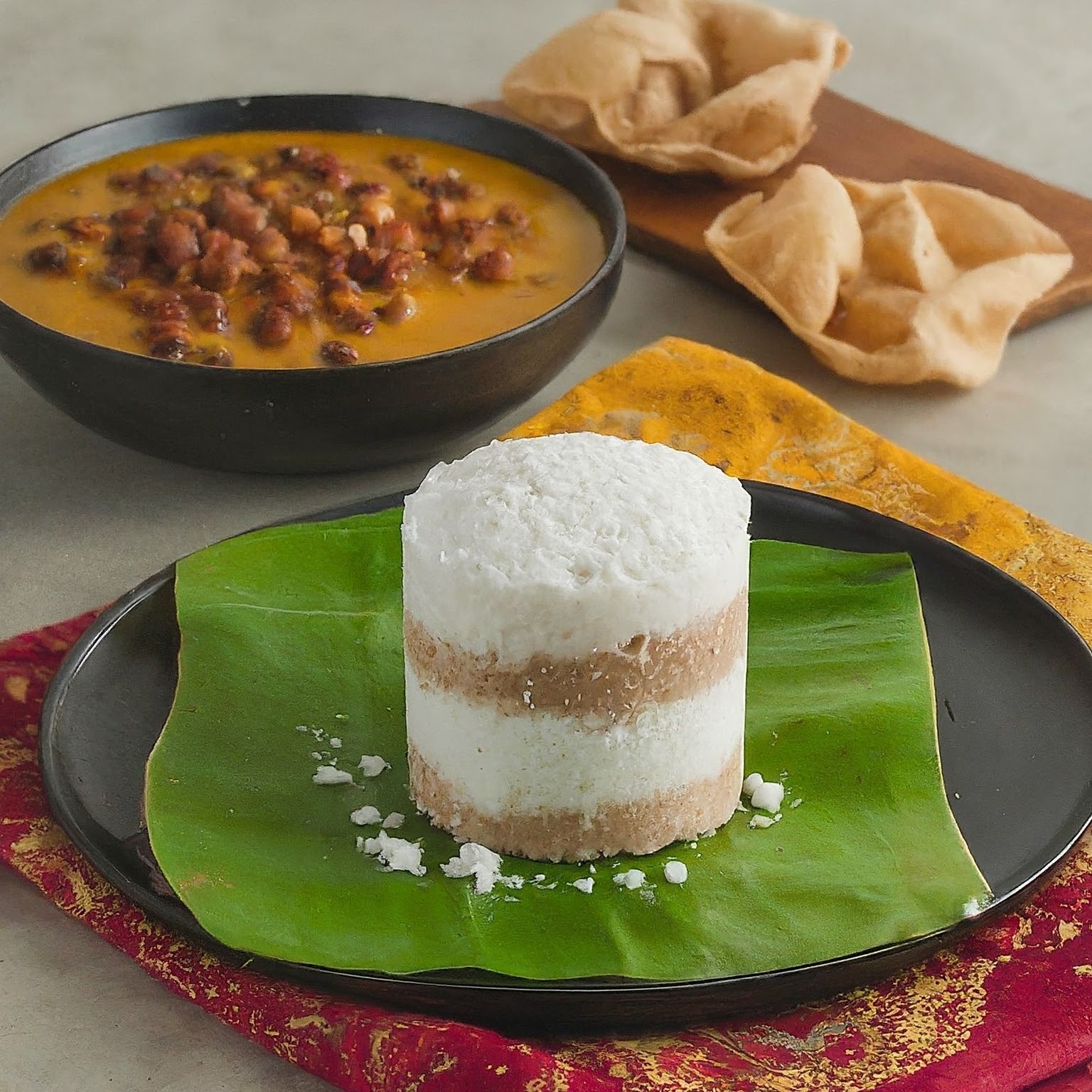 Puttu and Kadala Curry