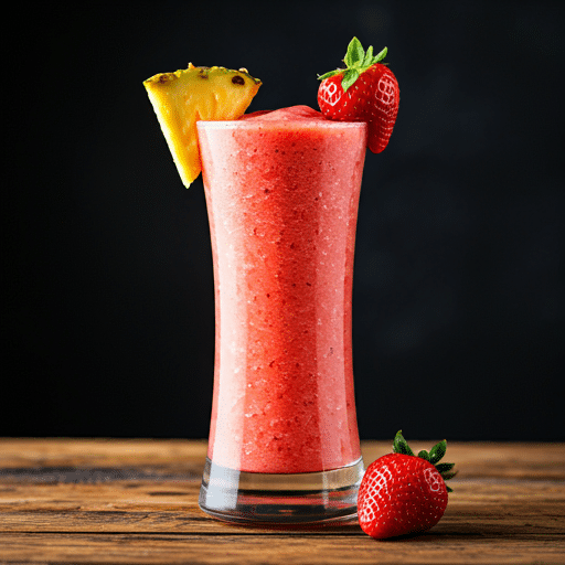 Strawberry Pineapple Smoothie in a glass