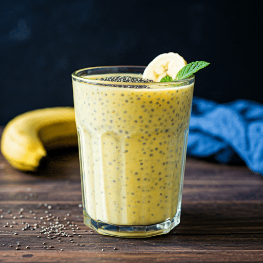 Tropical Chia Smoothie in a glass