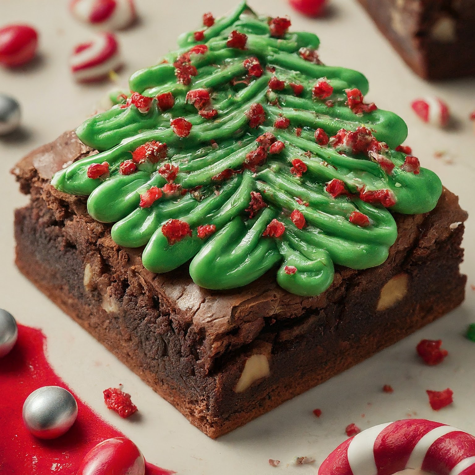 Christmas Tree Brownies