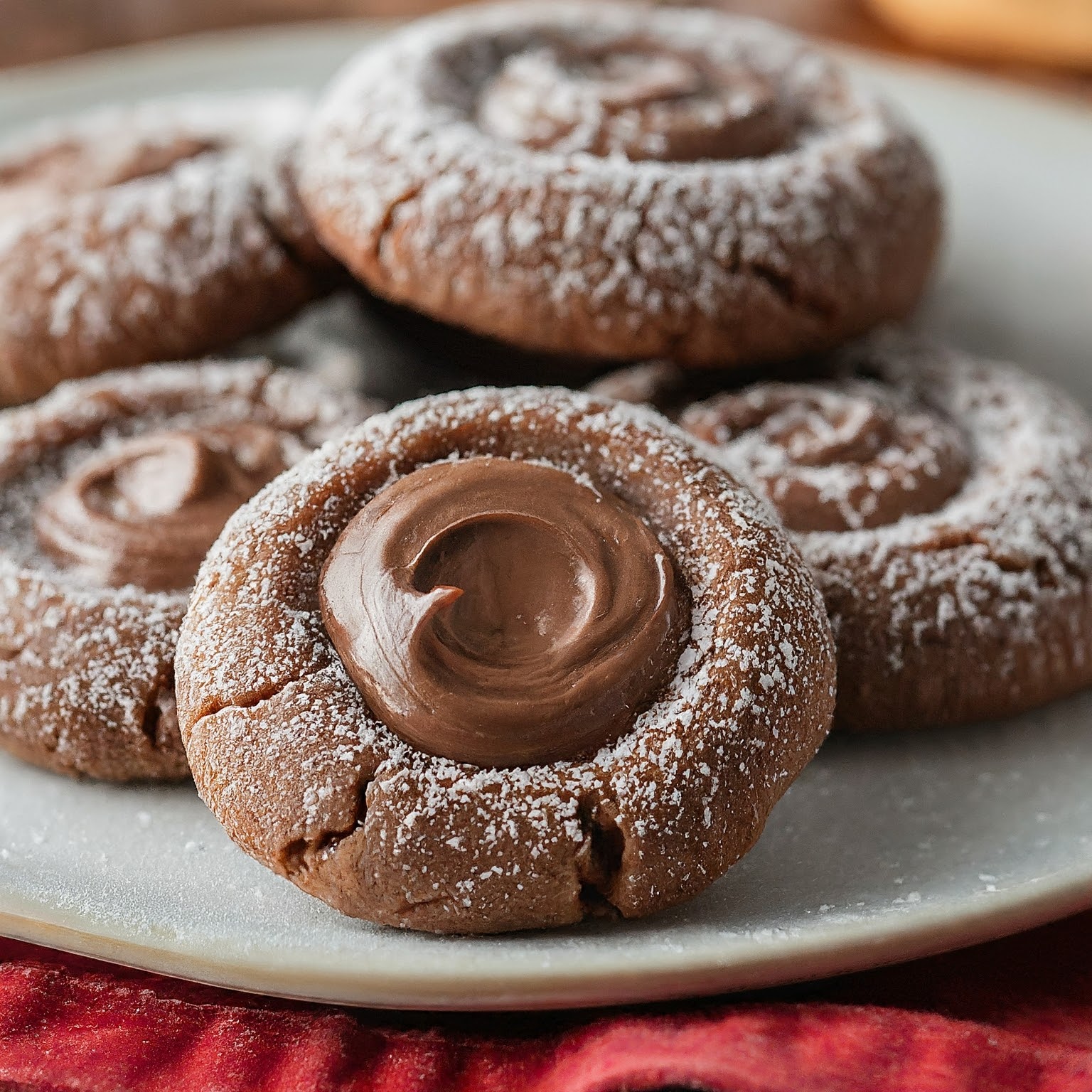 Nutella Thumbprint Cookies