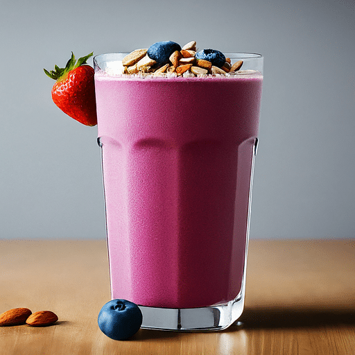 Whey Protein Shake with Nuts Seeds and Fruits