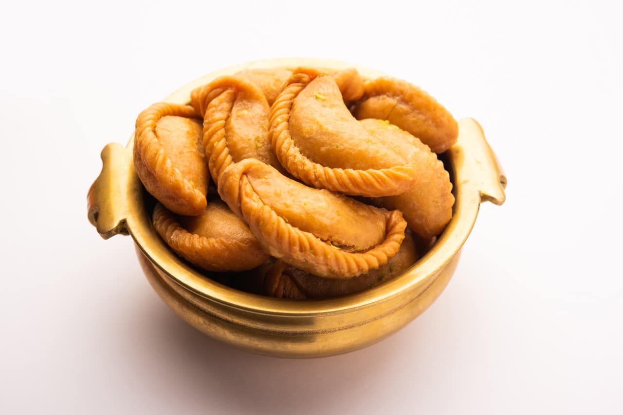 Gujiya, a traditional Indian sweet