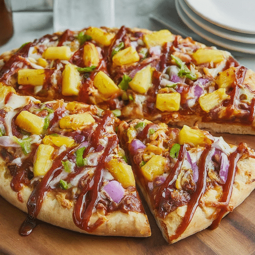 BBQ Hawaiian pizza