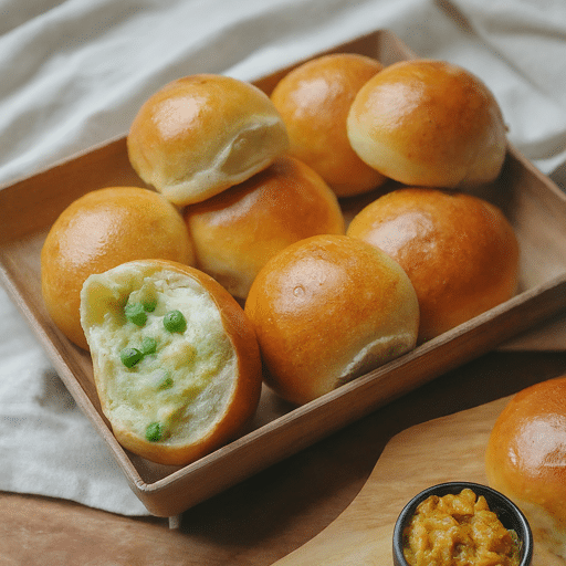 Baked bread rolls