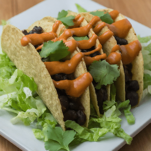 Black bean and sweet potato taco