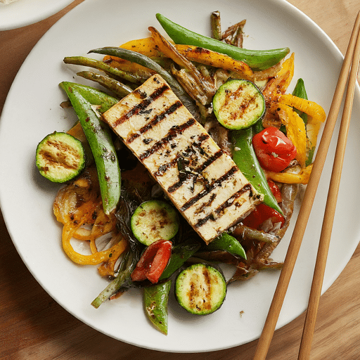 Grilled Tofu with Vegetables
