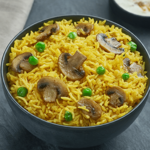 Mushroom Peas Pulao