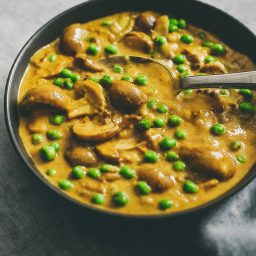 Mushroom and Peas Curry