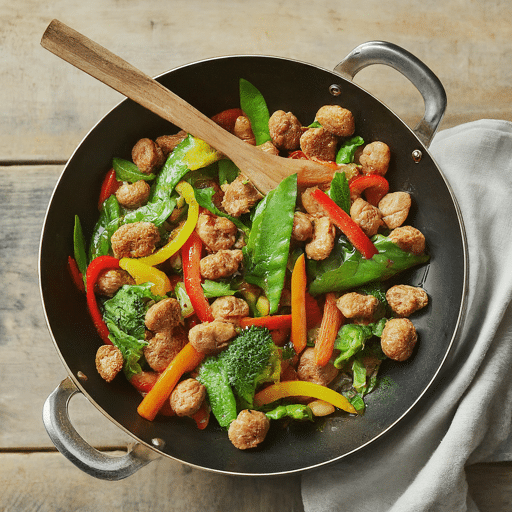 Soya Chunks and Vegetable Stir Fry