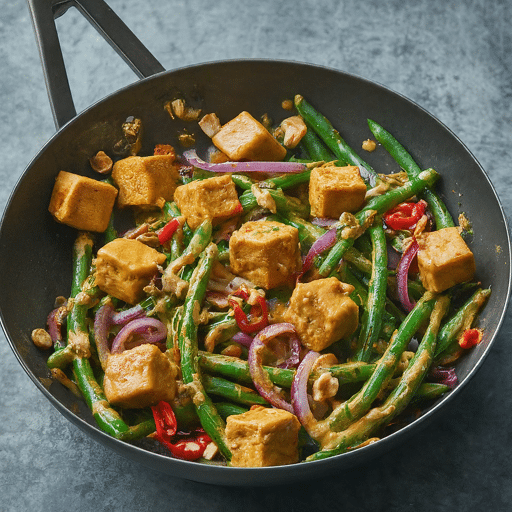 Spicy Peanut Tofu Stir Fry