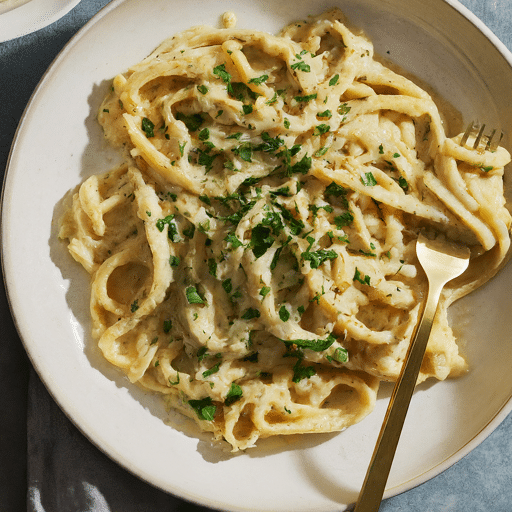 Vegan Alfredo with Cauliflower Sauce