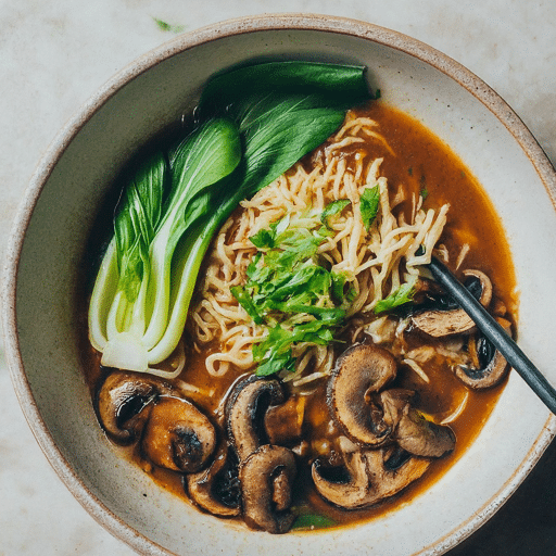 Vegan Mushroom Pak Choi Ramen