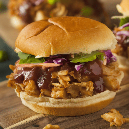 Vegan Pulled Jackfruit Burger with Barbecue Sauce