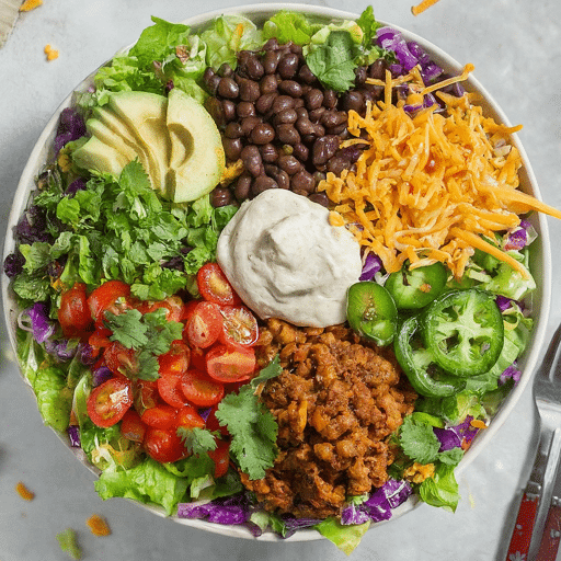 Vegan Taco Salad with Creamy Dressing