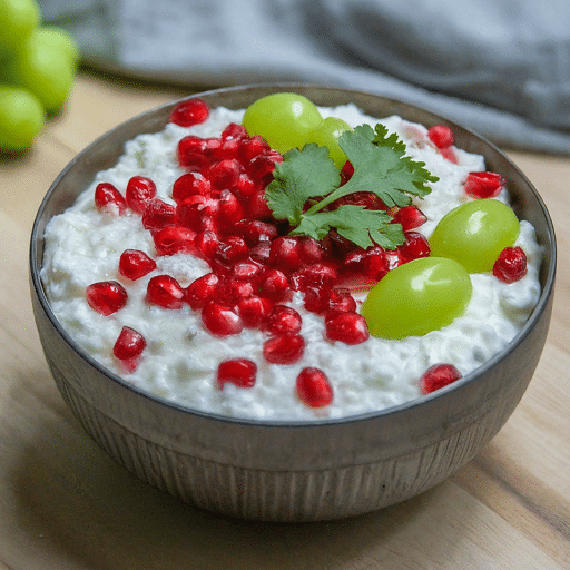 curd rice with pomegranate