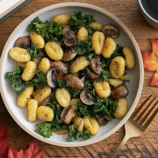 Baked Mushroom and Kale Gnocchi